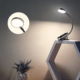 Настільна лампа Baseus Comfort Reading Mini Clip Lamp Dark Gray (DGRAD-0G) [67870] - мініатюра 10
