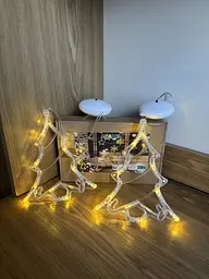 Новорічна LED гірлянда фігурка Ялинка Christmas Tree декор на вікно тепле біле світло набір з 2 шт (SKU-012) - мініатюра 6