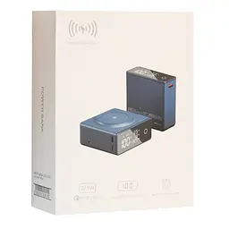 Зовнішній магнітний павер банк MagSafe Q7 20000 mAh 22.5W темно-синій - мініатюра 2