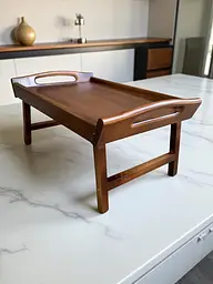 Складаний кавовий столик для сніданку в ліжко 42×28×17 см №1 - мініатюра 3