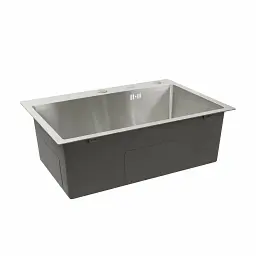 Кухонна мийка Platinum Handmade з нержавіючої сталі 3 мм прямокутна 65х45х23 см (000032269) - мініатюра 4