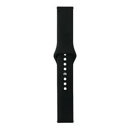Ремінець Universal 20mm Silicone Button Design Samsung/Amazfit/Huawei Black (35724_3577965)