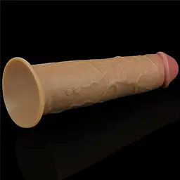 Реалістичний вібратор Lovetoy Nature Cock 20.5 см тілесний - мініатюра 7
