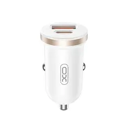 Автомобільний зарядний пристрій XO CC56 mini car charger USB-A/TYPE-C single port 30W/simultaneous 5V3A Білий