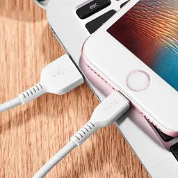 USB Cable Hoco X20 Flash Charged Lightning White 1m - мініатюра 3