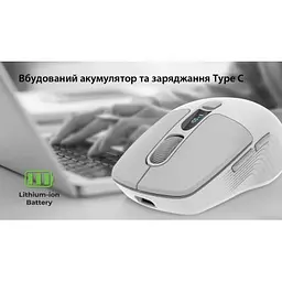 Комп'ютерна мишка Real-El RM-480W Wireless/Bluetooth White (EL123200050) - мініатюра 9