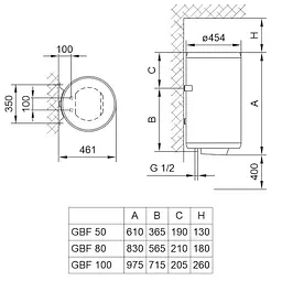 Бойлер GBF 80 UA Tiki teh0021803 - мініатюра 8
