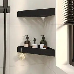 Полиця кутова для ванної кімнати Nice & Cozy Even чорна - мініатюра 4