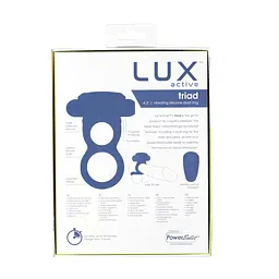 Ерекційне кільце Lux Active Triad Vibrating Dual Cock Ring подвійне з вібрацією пульт д/у - мініатюра 7