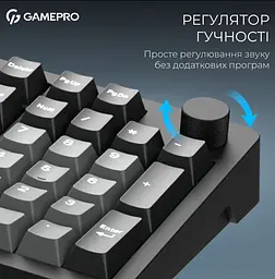 Механічна ігрова клавіатура GamePro MK-305-BK Asgard Drakkar Keychron Super Red Switch Bluetooth 5.2/2.4 ГГц/USB Black - мініатюра 14