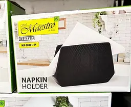Серветниця керамічна Maestro MR-20001-44 для серветок Чорна - мініатюра 6