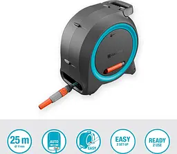 Котушка Gardena Dual Hose Box настінна/наземна 25 м синя - мініатюра 2