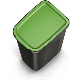 Баки для сортування сміття Prosperplast Keden Compacta Q Plus, комплект 3x35 л, чорний, кришка синя, зелена, жовта - мініатюра 3