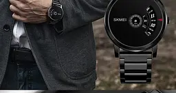 Чоловічий годинник Skmei 1260 оригінальні black - мініатюра 5