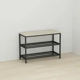 Банкетка універсальна Ferrum-decor Слайм 45x63x26 чорний ДСП Дуб Сонома 16мм (FRD-104072)