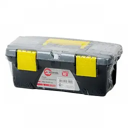 Комплект ящиків для інструментів 3 шт INTERTOOL BX-0303 (ВХ-0310 10"/ВХ-0312 12"/ВХ-0314 14") набір скрині для майстра для біт насадок та інших інструментів 3 контейнери Чорний з сірим жовтим - мініатюра 5