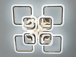 Люстра стельова LED Diasha A8060/4+4G 110W, золото, 59 см, димер, для дому та офісу - мініатюра 2
