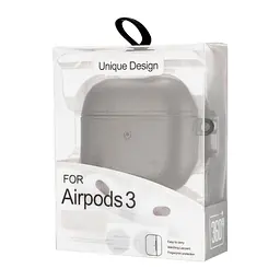 Чохол TPU/PU Leather Case for AirPods 3 Black - мініатюра 2