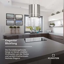 Острівна витяжка Klarstein Tron Ambience 540 м3/год (10032579) - мініатюра 7