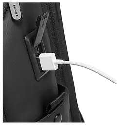 Рюкзак міський Bange BG-7267 25л ранець з відсіком для ноутбука до 15.6'' USB-роз'єм Black (19371) - мініатюра 6