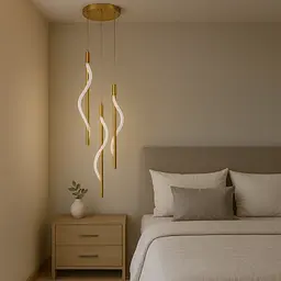 Світильник підвісний LED Levistella 7813026-3 AB, 30W, бронзовий, сучасний стиль, регульована висота 1450 мм - мініатюра 2