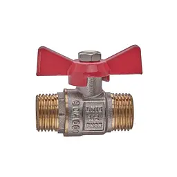 Кран кульовий Шшм, ручка "метелик" червона Waterpro WP608-15MMW - 1/2" Mmw WP2916 - мініатюра 2