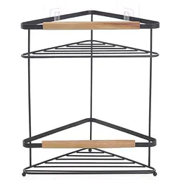 Полиця кутова Ardesto minimalism 2-ярусна 20х32,9 см, чорний (ARHB3136B)