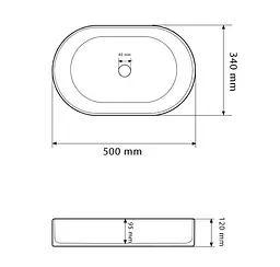 Умивальник VBI Verona накладний 50x34 см marble white glossy VBI-011330 - мініатюра 4