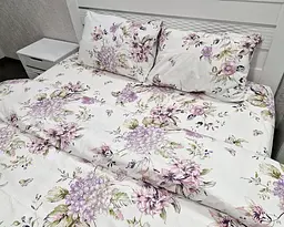 Постільна білизна LARA бязь d11361e160 з простирадлом на резинці 160х200х25 євро 200х220 см - мініатюра 3