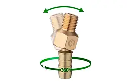 З'єднання пневматичне шарнірне Intertool Storm зовнішнє різьблення 1/4" на шланг 12 мм - мініатюра 3