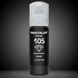 Чорнило PRINTALIST 105 для Epson L7160/7180 70г Black Pigment пігментне (PL105BP) - мініатюра 6