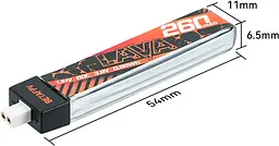 Акумулятор BetaFPV Lava 1S 260 mAh 80C 3.8V LiHV LiPo BT2.0 FPV (18766) - мініатюра 2