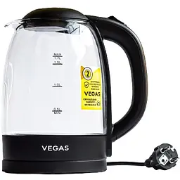 Чайник електричний Vegas VEK-2022В 2200Вт 1.7 л чорний (VEK-2022В) - мініатюра 2