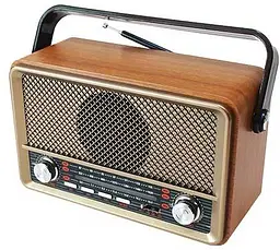 Радіоприймач акумуляторний портативний Bluetooth з пультом радіо акустика USB Retro Radio Kemai MD-511BT - мініатюра 1