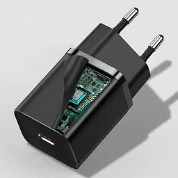 МЗП Baseus Super Si Quick Charger 30W (1USB-C) (CCSUP-J) Чорний - мініатюра 3