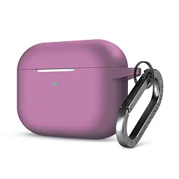 Силіконовий чохол для навушників Apple AirPods Pro, Hang Case, фіолетовий, ультратонкий захисний кейс товщиною 2 мм, захист від подряпин, пилу та ударів, компактний, з карабіном для кріплення, ArmorStandart (ARM56069)