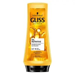 Набір: Поживний шампунь Gliss Oil Nutritive 400 мл + Експрес-кондиціонер Gliss Oil Nutritive 200 мл + Бальзам Gliss Kur Oil Nutritive 200 мл - мініатюра 5