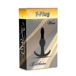 Анальна пробка T-Plug Wave чорна