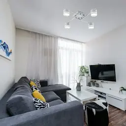 Люстра GELA 4R 600x600x120 мм Біла на 4 лампи GX53 ESLLSE - мініатюра 8