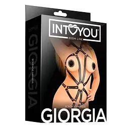 Бдсм-портупея Intoyou Giorgia, One Size (чорний) - мініатюра 2