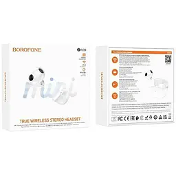 Навушники Borofone Enjoy true wireless BT headset BW39 білі - мініатюра 3