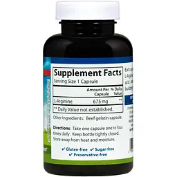 Аргінін Carlson L-Arginine 675 мг 90 капс - мініатюра 2