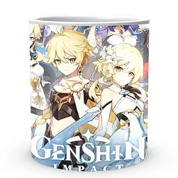 Кухоль GeekLand Genshin Impact Геншин Імпакт Джин, Ембер, Ітер, Люмін GN 02.501 330 мл білий - мініатюра 2