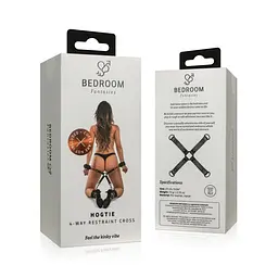 Хрестовина Bedroom Fantasies Hogtie 4 - Way Restraint Cross - Black - мініатюра 7