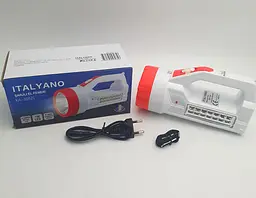 Ліхтар прожектор акумуляторний світлодіодний 1W та 14 LED боковою лампою світильником Italyano KA-3052L - мініатюра 11
