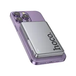 Батарея універсальна HOCO 5000mAh Sunlight PD/20W Magnetic Metal Grey (Q36 / 714986) - мініатюра 5
