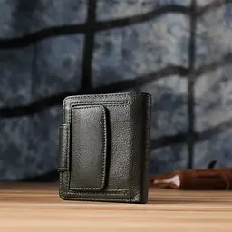 Вертикальний жіночий гаманець з натуральної шкіри ST Leather 23070 зелений - мініатюра 10