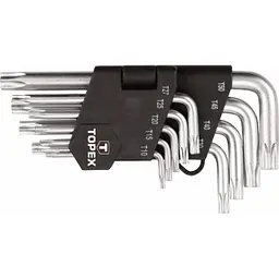 Набір інструментів Topex ключі шестигранні Torx T10-T50, набір 9 шт.*1 уп. (35D960) - мініатюра 1