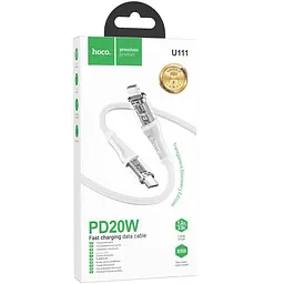 Дата кабель Hoco U111 Discovery Edition Type-C to Lightning 27W (1.2m) Grey - мініатюра 2
