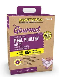 Напіввологий корм Natyka Gourmet Adult Poultry 3 кг для дорослих собак з птицею